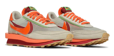 NIKE LD WAFFLE X SACAI CLOT NET ORANGE