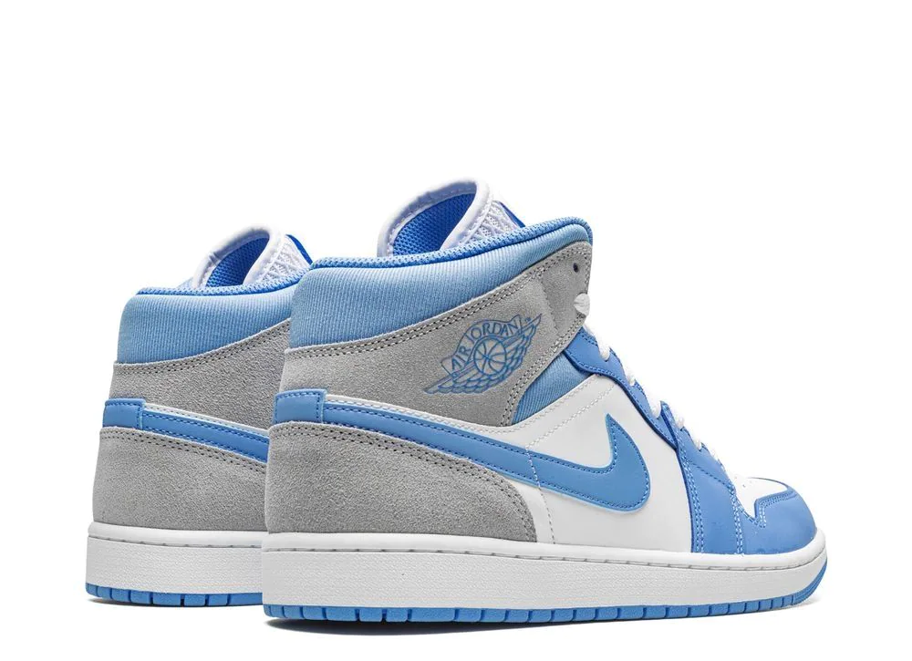 AIR JORDAN 1 MID SE BLUE UNIVERSITY GREY