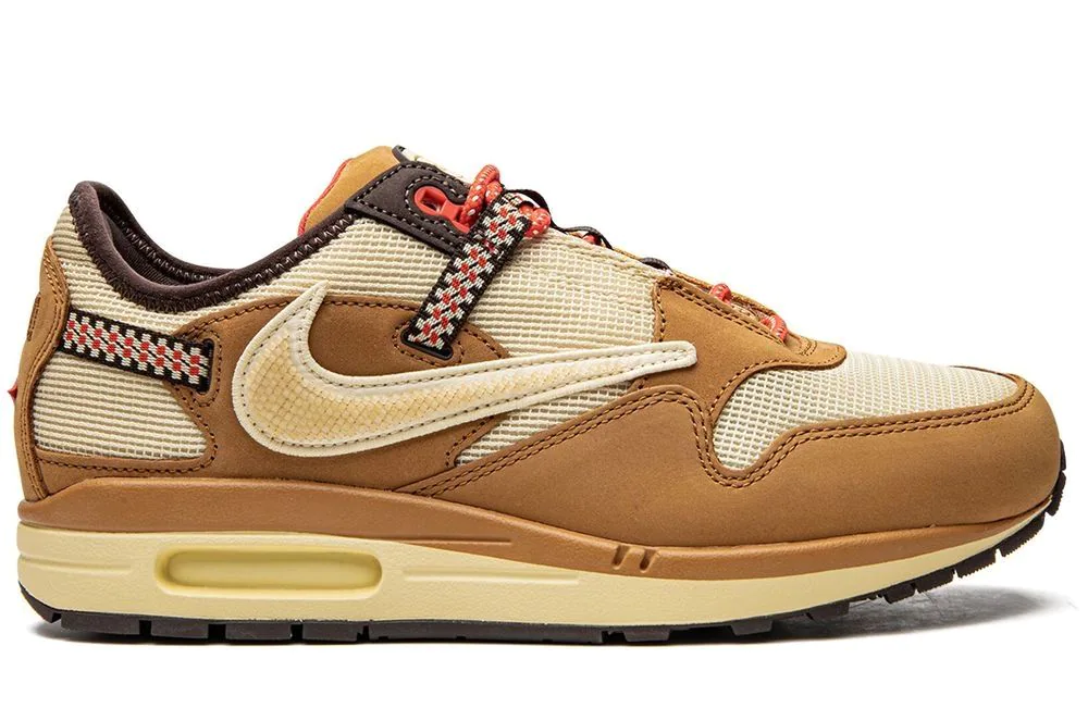 NIKE AIR MAX 1 X TRAVIS SCOTT CJ WHEAT LEMON