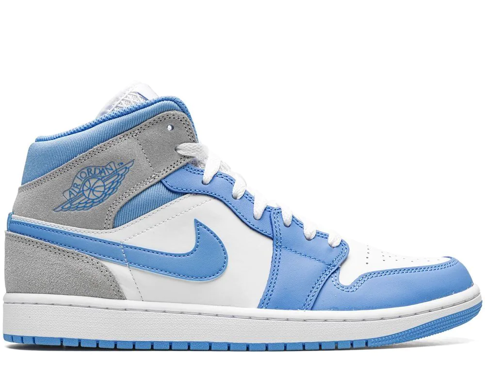 AIR JORDAN 1 MID SE BLUE UNIVERSITY GREY