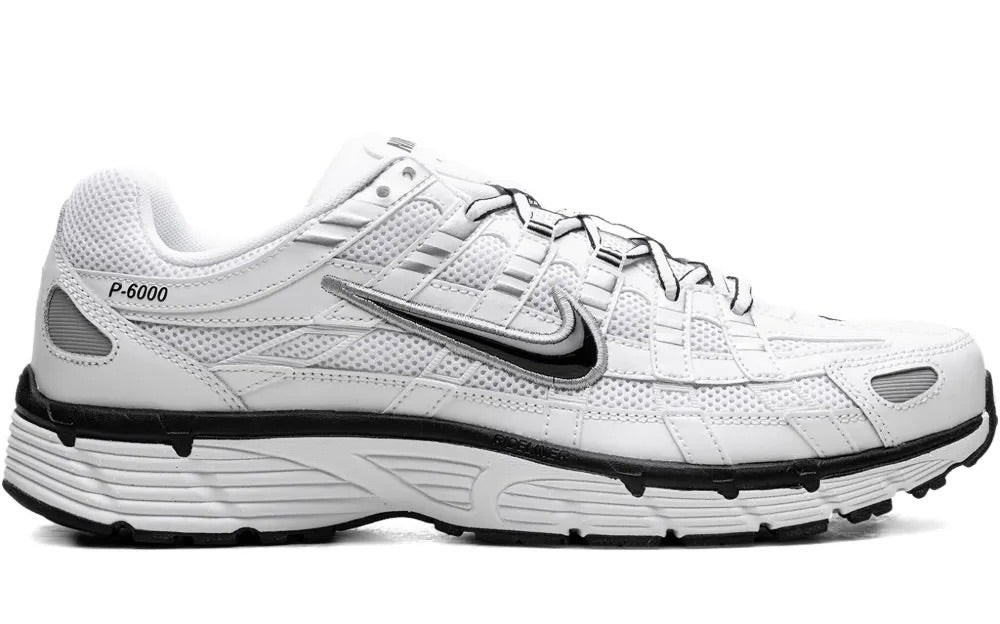 NIKE P-6000 WHITE METALLIC SILVER BLACK
