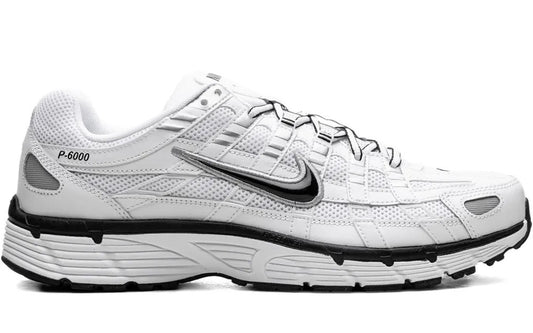 NIKE P-6000 WHITE METALLIC SILVER BLACK