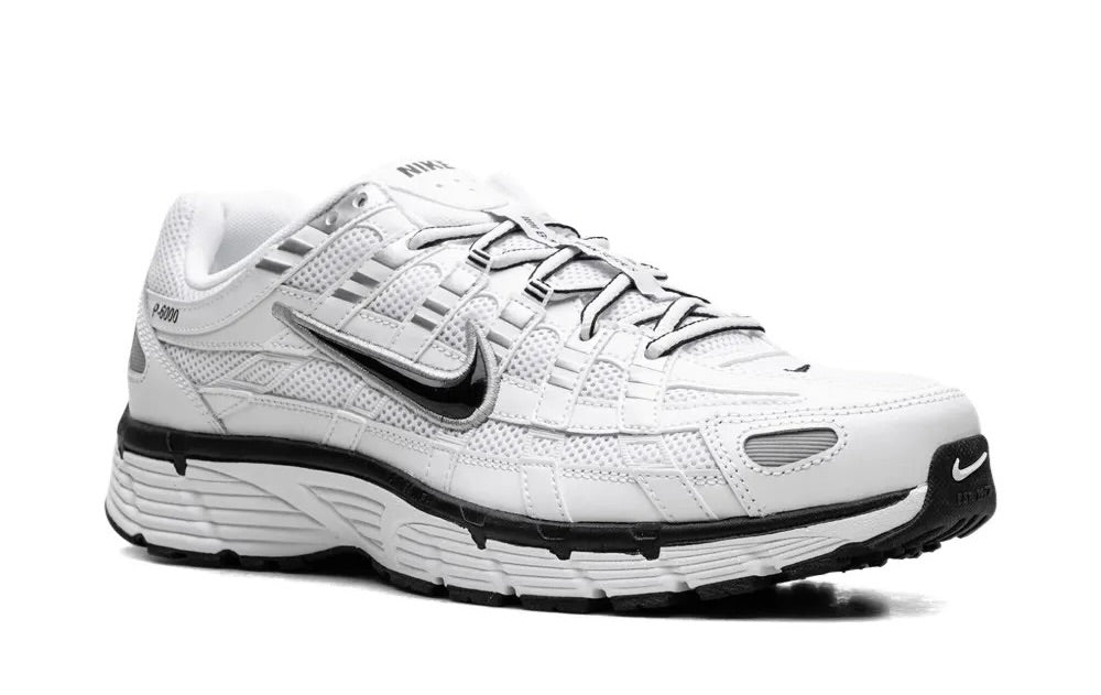 NIKE P-6000 WHITE METALLIC SILVER BLACK