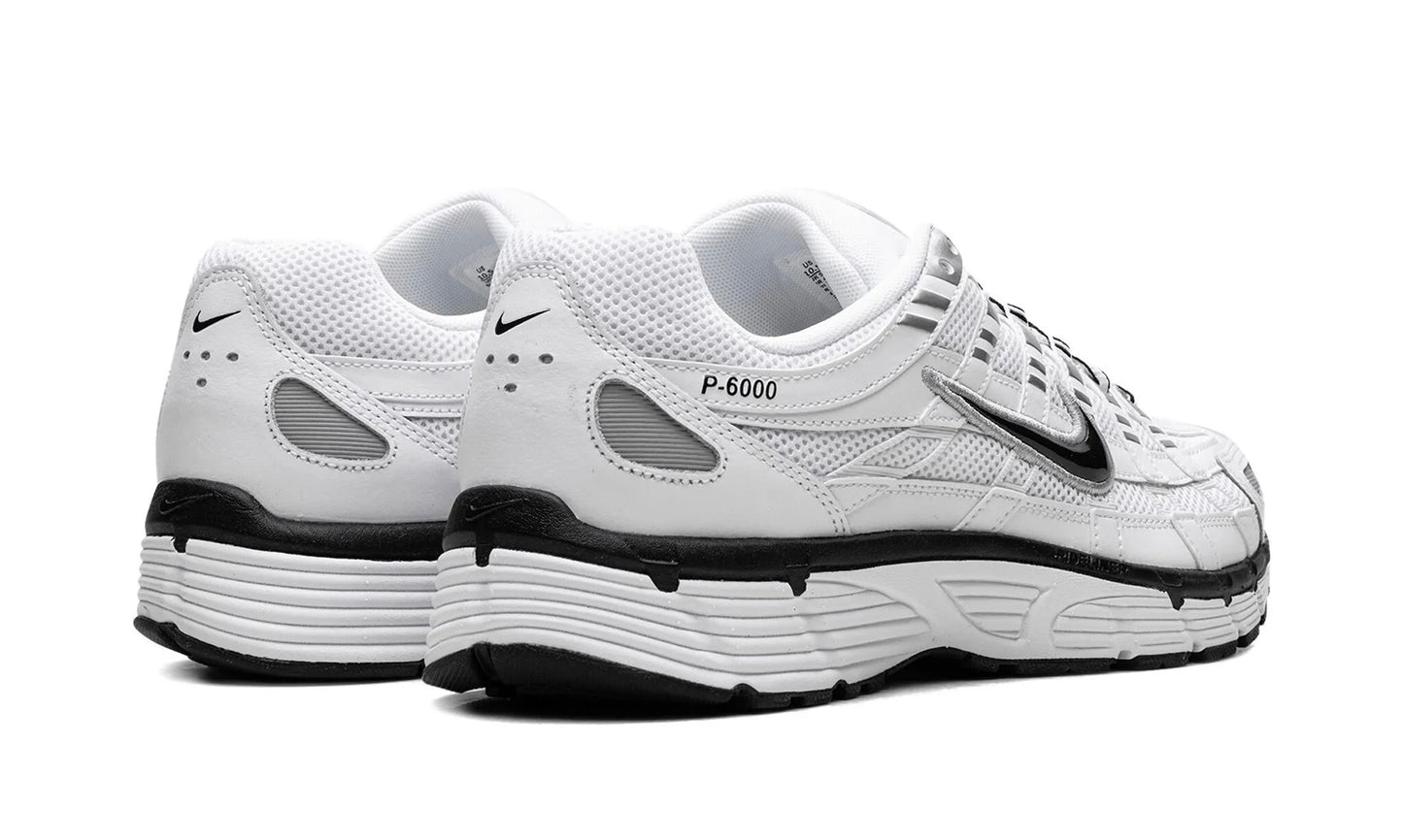 NIKE P-6000 WHITE METALLIC SILVER BLACK