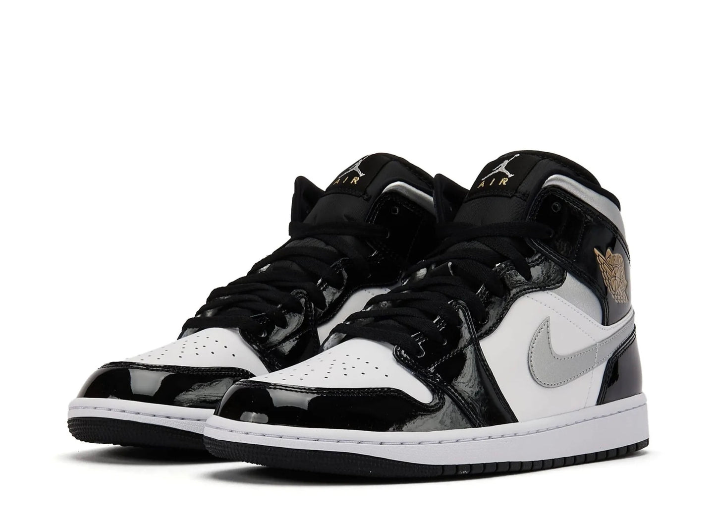 AIR JORDAN 1 MID SE BLACK METALLIC SILVER