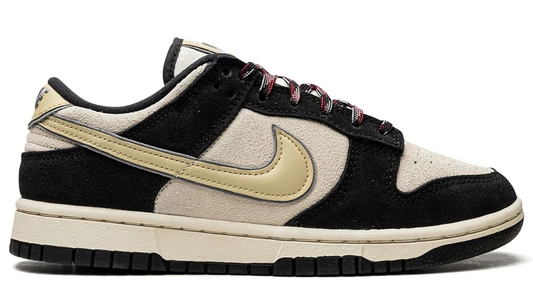 NIKE DUNK LOW LX BLACK SUEDE TEAM GOLD