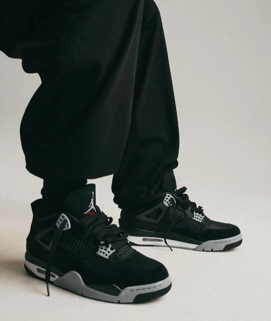 AIR JORDAN 4 RETRO BLACK CANVAS