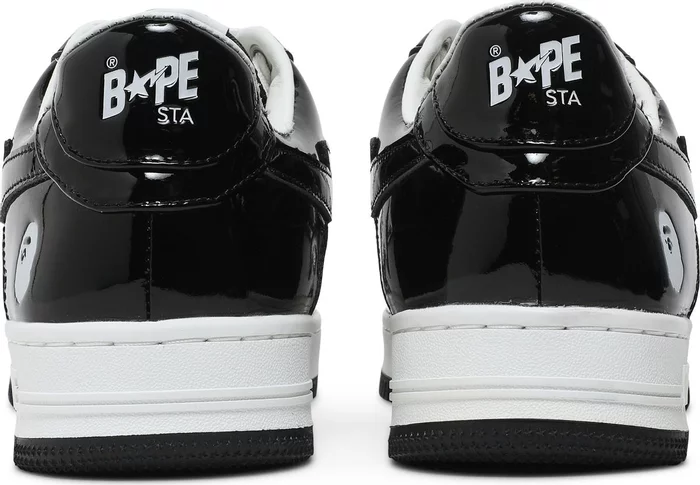 BAPE STA LOW BLACK WHITE