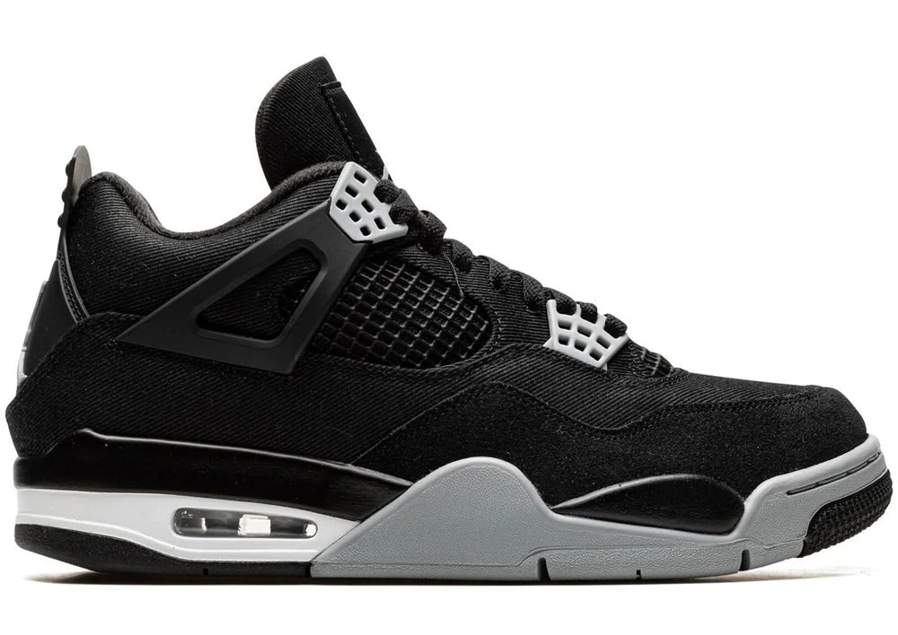 AIR JORDAN 4 RETRO BLACK CANVAS