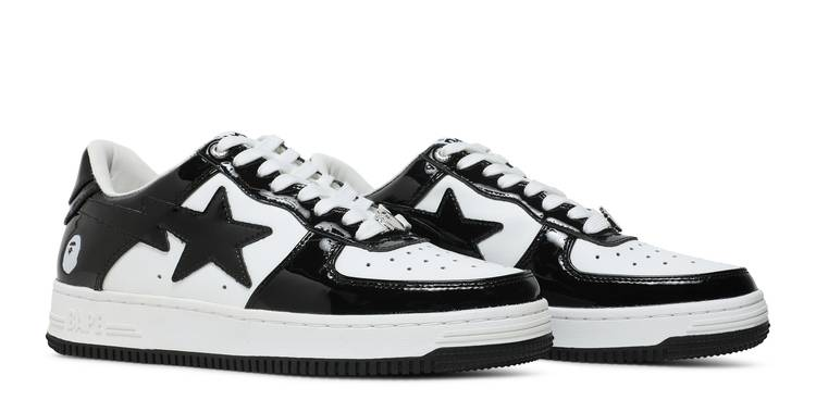 BAPE STA LOW BLACK WHITE